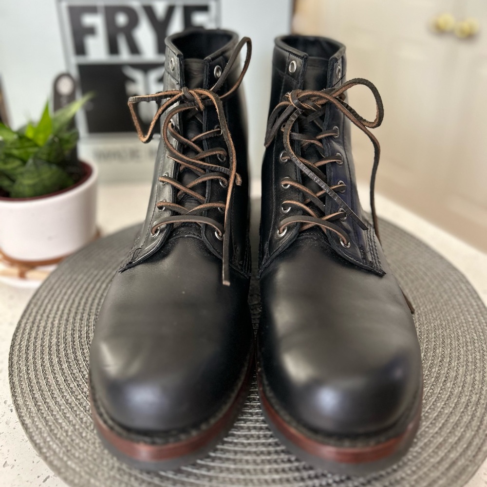 NWT - Frye Limited Addition John Addison Lace up Boot in Black, size 12 - Picture 4 of 9